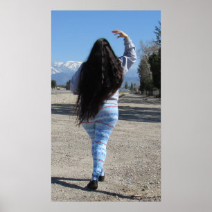 Poster Cabelo e neve clássicos do comprimento nas