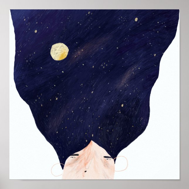 Poster Cabelo Galáxico (Frente)