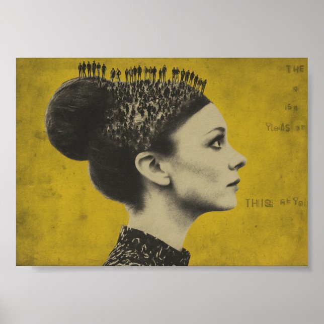 Poster Cabelo Surreal Com Pessoas Pequenas (Frente)