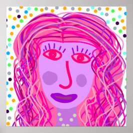 Poster Cabelo: Um Retrato Abstrato