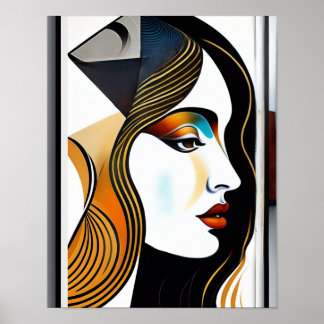 Poster cabelos vintage salon wall decor black hair salon