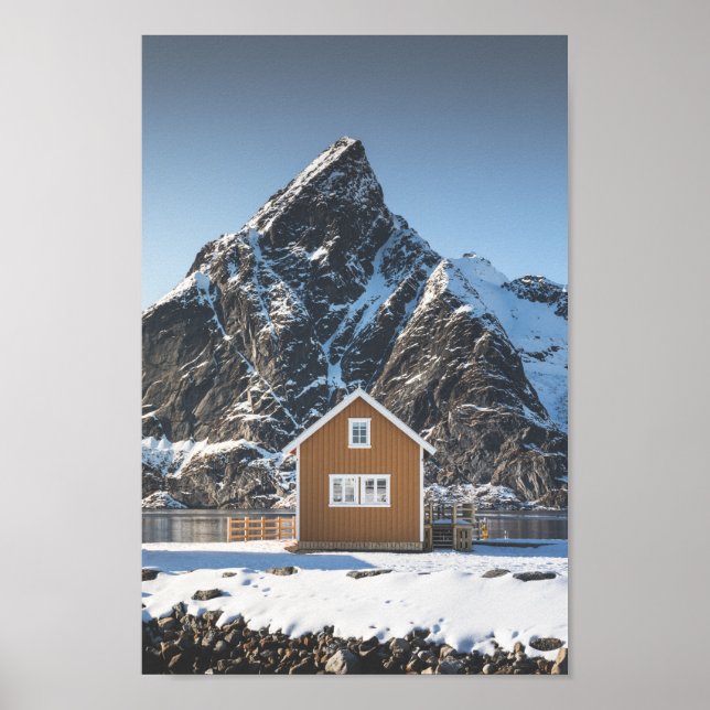 Poster Cabina Amarela Lofoten (Frente)