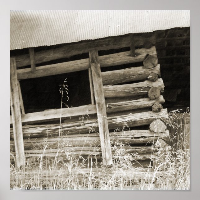 Poster Cabina de Log Antiga (Frente)