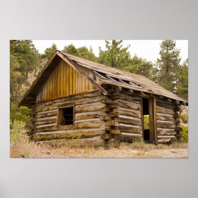 Poster Cabina de Montanha Antiga (Frente)