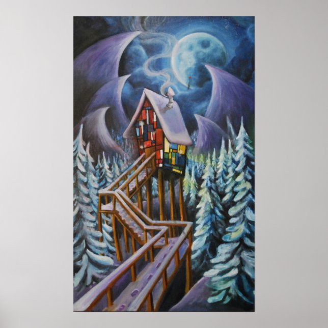 Póster Cabina de vidro contida (Frente)