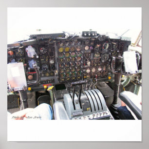Póster Cabina do piloto de C-130A