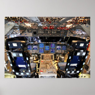 Póster Cabina do piloto do esforço OV-105 do vaivém