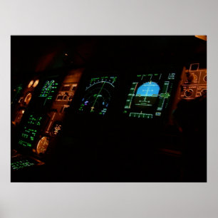 Póster Cabina do piloto plana