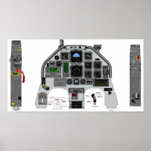 Póster cabina do piloto t6