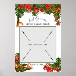 Poster Cabine de Fotos para Casamento Tropical Breeze Flo