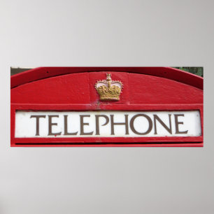 Póster Cabine de telefone vermelha britânica da caixa