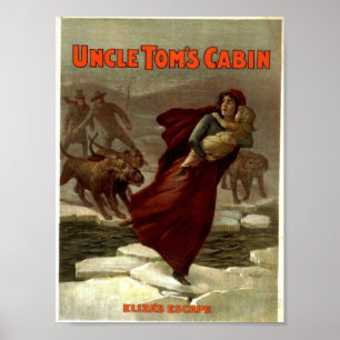 Poster Cabine do tio Tom, de "vintage Theate do escape