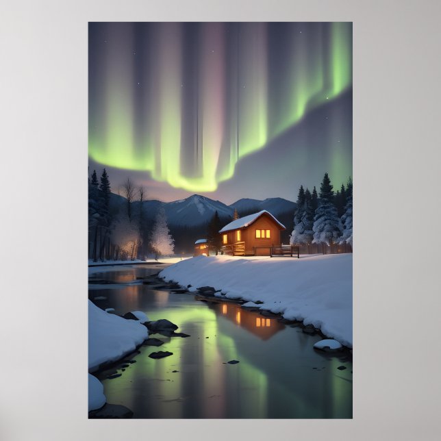 Poster Cabine sob as luzes do Norte (Frente)