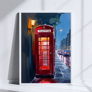 Poster Cabine Telefônica Vermelha Londres Inglaterra Viag