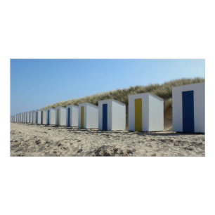 Póster Cabines de praia, Cadzand-Bad, Holanda