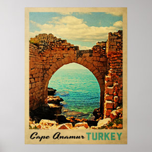 Póster Cabo Anamur Turquia