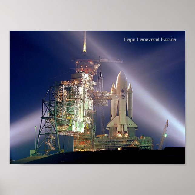 Poster Cabo Canaveral Florida Rocket Launch (Frente)