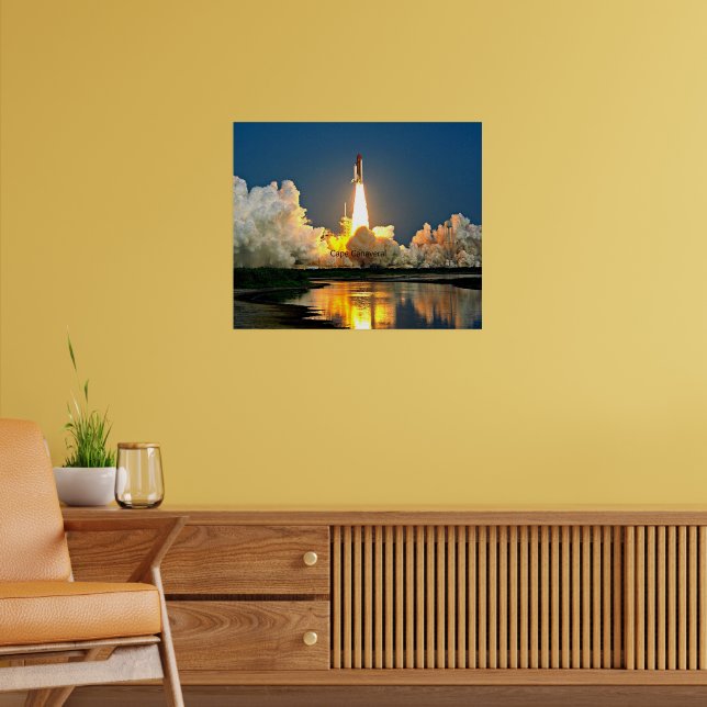 Poster Cabo Canaveral Launch Pad Rotulado (Sala de Estar 2)