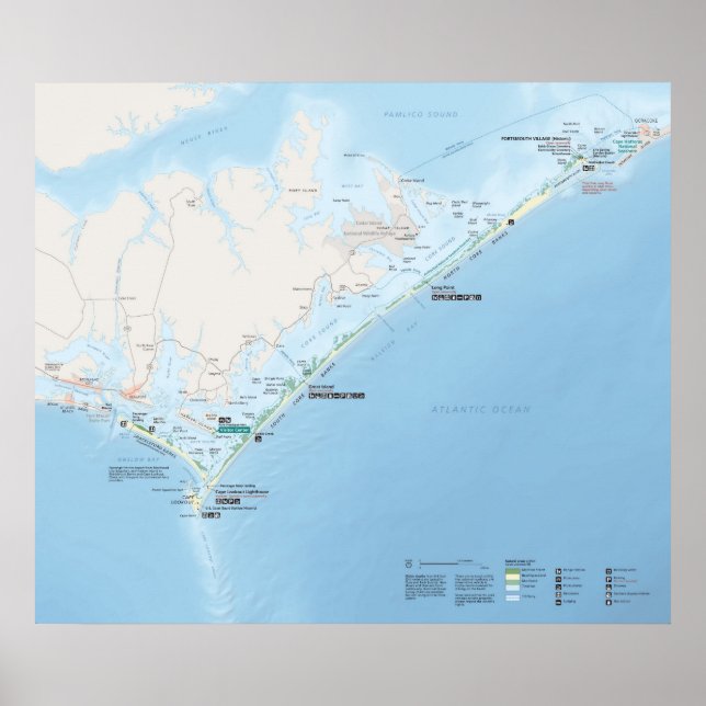 Poster Cabo Lookout National Seashore (Frente)