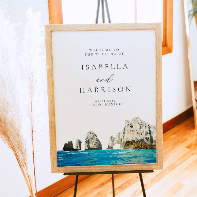 Poster CABO MEXICO Skyline Destino Boas-vindas (Criador carregado)