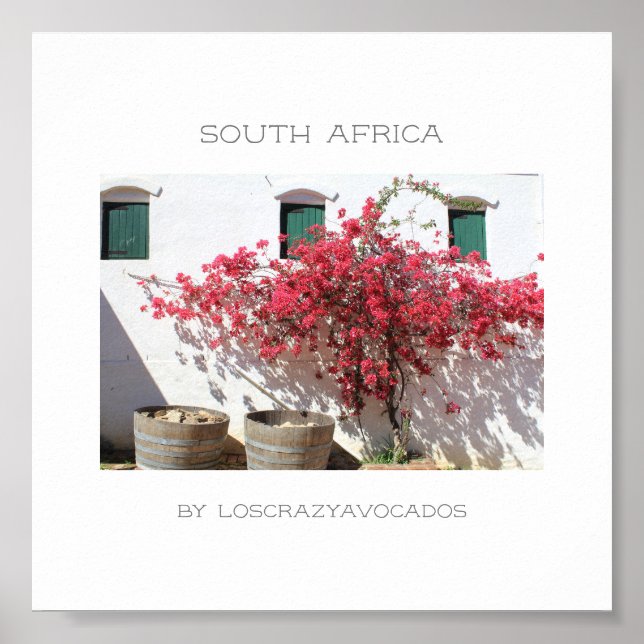 Poster Cabo Ocidental Edifício de Fazendas de Vinho (Frente)