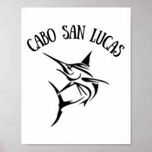 Poster Cabo San Lucas Pesca Marítima de Marlin Saltador S