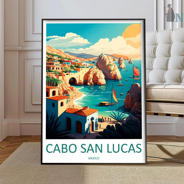 Poster Cabo Sans Lucas Travel Print Wall Art Cabo Sans Lu (Criador carregado)