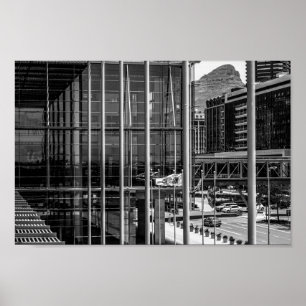 Poster Cabo Town Cityscape Lion Cabeça África do Sul