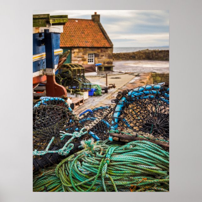 Póster Cabos E Potes De Lagosta | Pittenweem, Escócia (Frente)