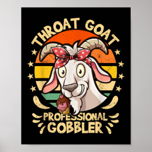 Poster Cabra da Garganta Humor Adulto Inapropriado Retro