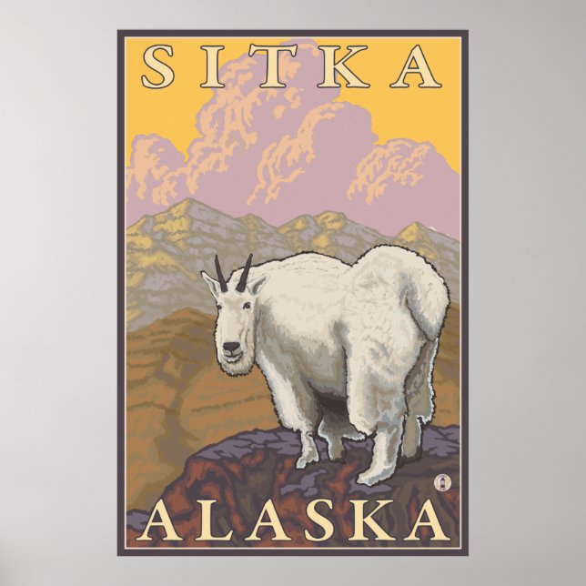 Póster Cabra de montanha - Sitka, Alasca (Frente)