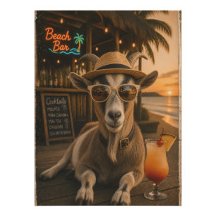 Póster Cabra Legal da Praia com Coquetel