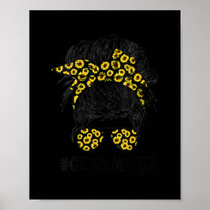 Poster cabra mama Messy Bun cabra mãe de pão bagunçado
