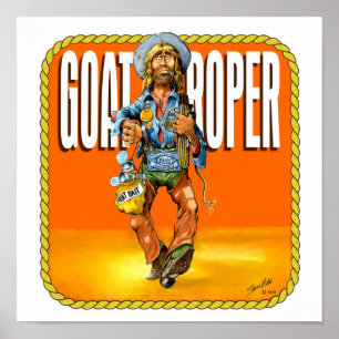 Poster Cabra Roper do rodeio