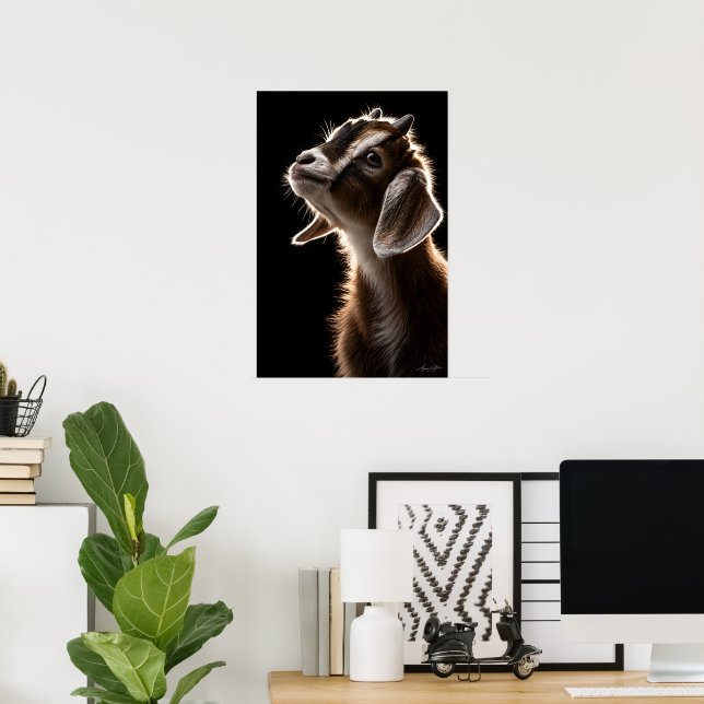Poster Cabritinho Curioso (Escritório em casa)