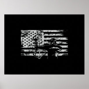 Poster Caça à Caça ao Arco-Americano de Bandeiras
