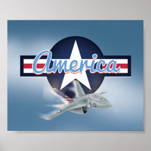 Póster Caça a Jato Americano
