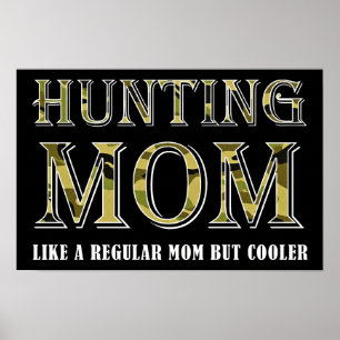 Poster Caça à Mamãe Cartaz Engraçado preto