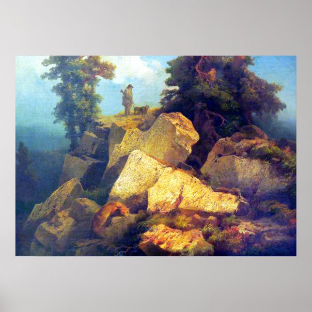 Poster Caça à Raposa Josef Navrátil  Depois de 1850 (Frente)