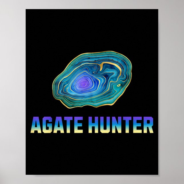 Poster Caça a Rocha Coletor de Rochas Agata Geologia Agat (Frente)