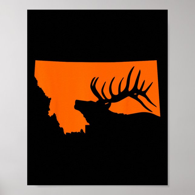 Poster Caça ao alce em Montana (Frente)