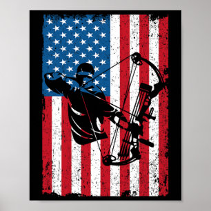 Poster Caça ao Arco-Americano de Bandeiras