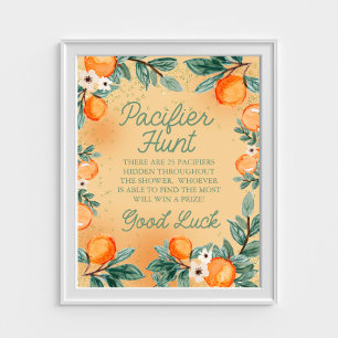 Poster Caça ao Bico de Bebê Laranja Little Cutie Jogo de