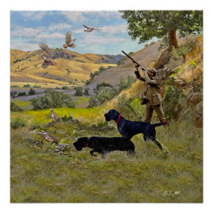 Póster Caça ao Chukar Partridge