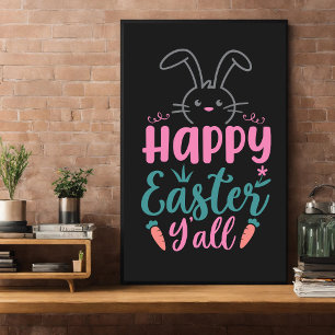 Póster Caça ao Ovo de Páscoa. Bebê Rabbit