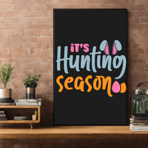 Póster Caça ao Ovo de Páscoa. Coelho