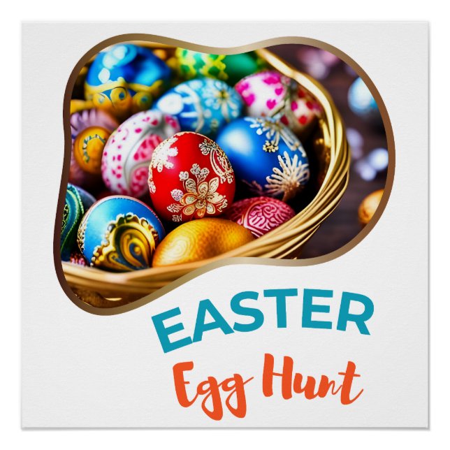 Póster Caça ao Ovo de Páscoa - Sagrada (Frente)