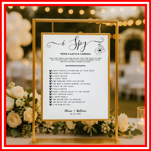 Poster Caça ao Tesouro de Fotos no Casamento Recepção Jog