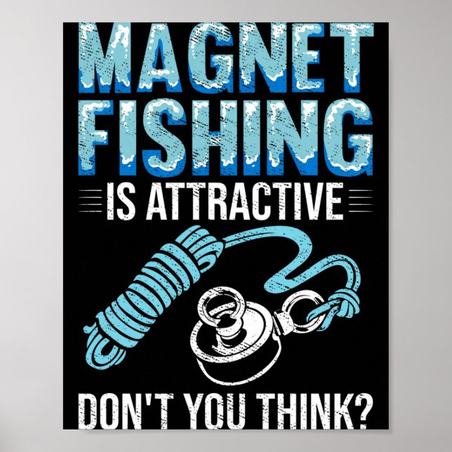 Poster Caça ao tesouro magnético para pescadores caçadore (Frente)