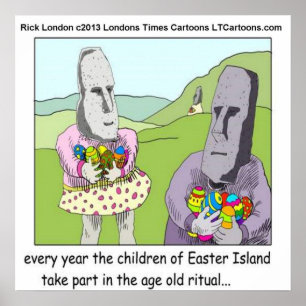 Poster Caça aos Ovos da Ilha de Páscoa por Rick London